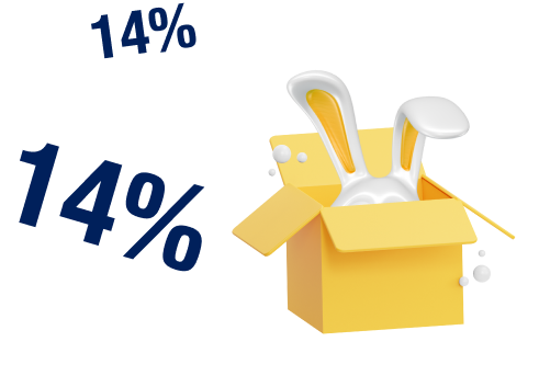 14%